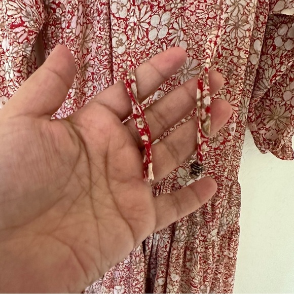 Free People Feeling Groovy Maxi Dress Red Combo Medium - Picture 9 of 11